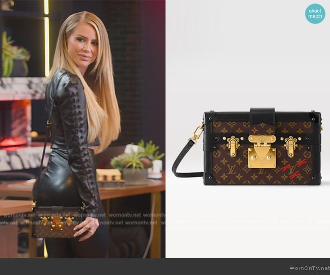 Louis Vuitton Petite Malle worn by Amanda on Selling Sunset