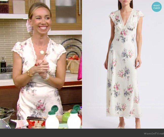 LoveShackFancy Theodore Dress worn by Shannon Doherty on Live with Kelly and Mark