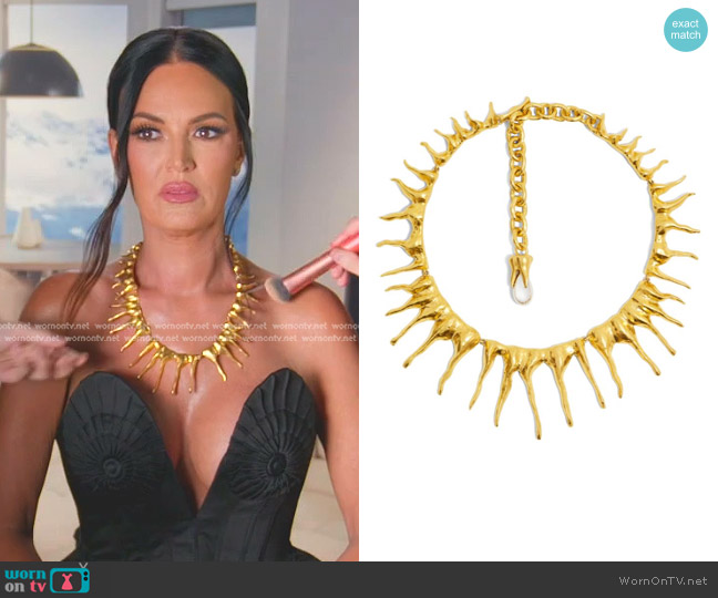 Schiaparelli Sun Choker with Bijoux worn by Lisa Barlow on The Real Housewives of Salt Lake City