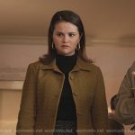 Mabel’s green textured jacket and skirt on Only Murders in the Building