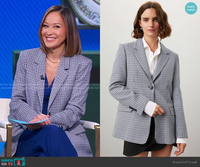 Maje Veedom Blazer worn by Eva Pilgrim on Good Morning America