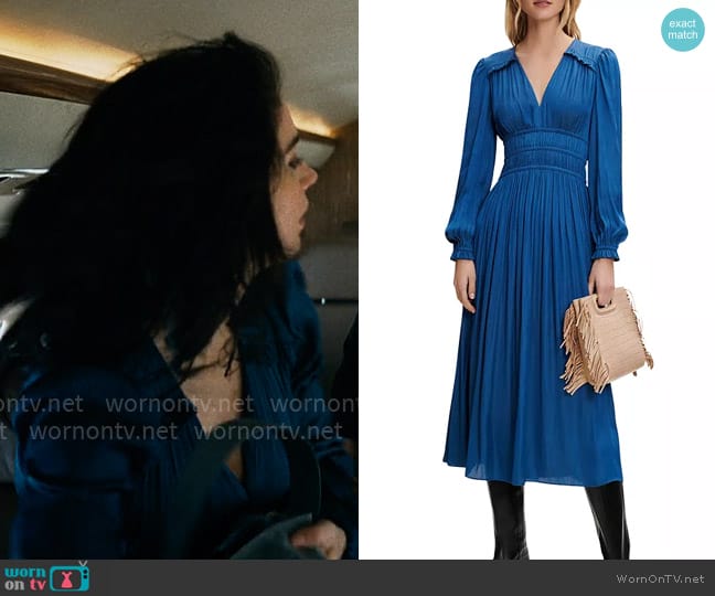 Maje Riannette Dress worn by Amelia Sacks (Eve Hewson) on The Perfect Couple