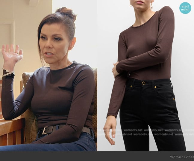 Majestic Filatures Soft Touch Long-Sleeve Top worn by Heather Dubrow on The Real Housewives of Orange County