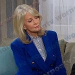 Marlena’s blue double breasted blazer on Days of our Lives