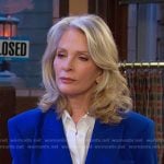 Marlena’s blue double breasted blazer on Days of our Lives