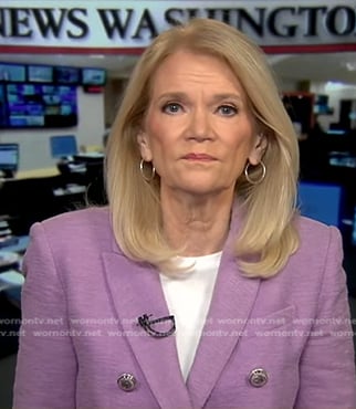 Martha's lavender double breasted blazer on Good Morning America