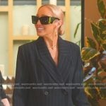 Mary’s navy pinstripe blazer and sunglasses on Selling Sunset