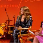 Mickey Guyton’s black leather studded blazer on The View