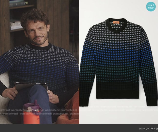 Missoni Degrade Wool Sweater worn by Laurent (Arnaud Binard) on Emily in Paris