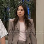 Molly’s grey suit on General Hospital