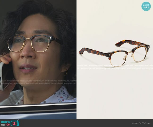 Moscot Tinif Eyeglasses in Tortoise/Gold worn by Daniel Kim (Tim Jo) on Reasonable Doubt