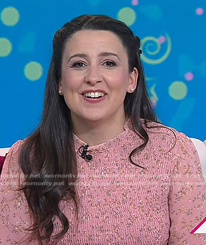 Ms. Rachel's pink floral smocked dress on Today