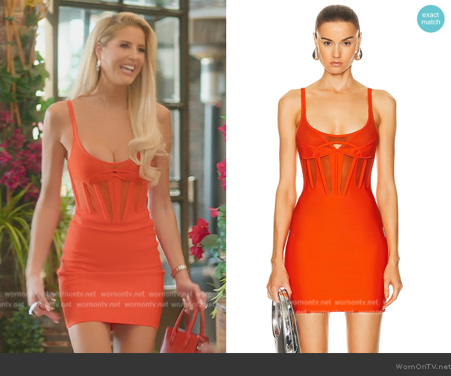 Mugler Sleeveless Mini Dress worn by Emma Hernan on Selling Sunset