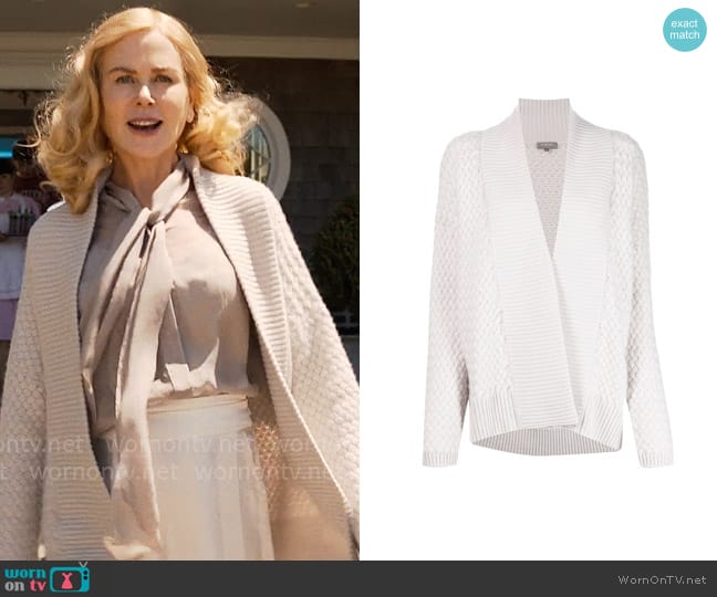 N.Peal Textured-knit open-front cardigan worn by Greer Garrison Winbury (Nicole Kidman) on The Perfect Couple