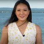 Nancy Chen’s yellow floral top on CBS Mornings