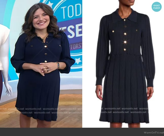 Nanette Nanette Lepore Ribbed Sweater Dress worn by Adrianna Barrionuevo Brach on Today