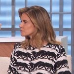 Natalie’s black and white panther print dress on The Talk