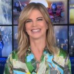 Natalie Morales’ green belt print blouse on CBS Mornings