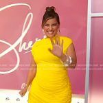 Nelly Furtado’s yellow ruched jersey dress on Sherri