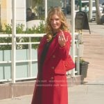 Nicole’s red long coat on Selling Sunset