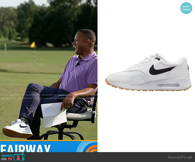 Nike Air Max 1 '86 OG G Waterproof Spikeless Golf Shoe worn by Craig Melvin on Today