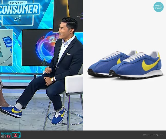 Nike Ld-1000 SP Sneaker in Game Royal and Opti Yellow worn by Brian Cheung on Today