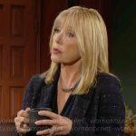 Nikki’s checked tweed blazer on The Young and the Restless