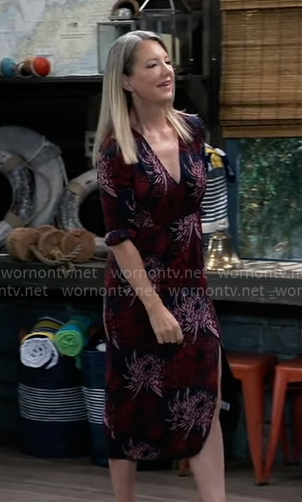 Nina's floral midi dress on General Hospital