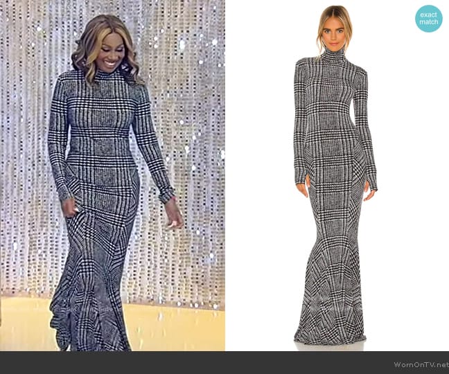 Norma Kamali Long Sleeve Turtle Fishtail Gown worn by Yolanda Adam on Tamron Hall Show