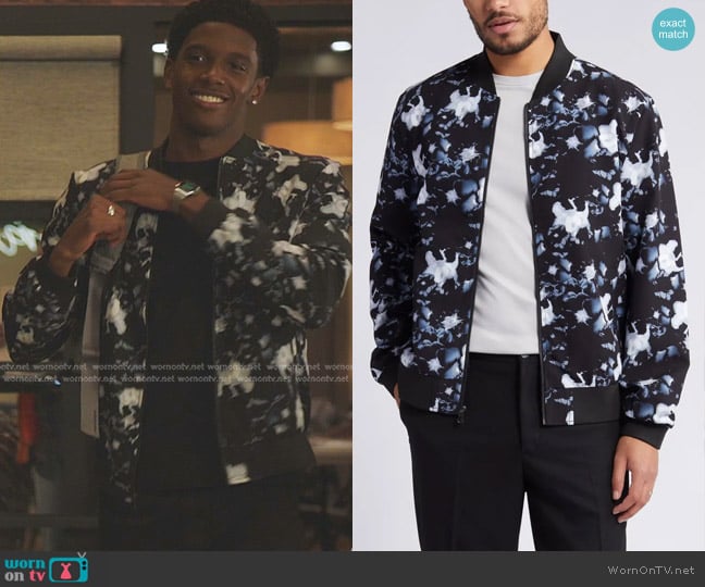 Open Edit Floral Bomber Jacket worn by Orlando Johnson (Martin Bobb-Semple) on All American Homecoming