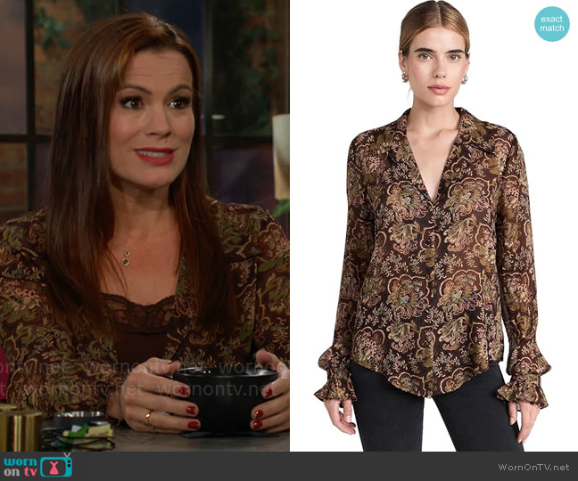 Paige Ellyn Blouse worn by Chelsea Lawson (Melissa Claire Egan) on The Young and the Restless