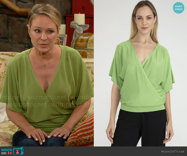 Paola Bernardi Melissa Blouse worn by Sharon Newman (Sharon Case) on The Young and the Restless