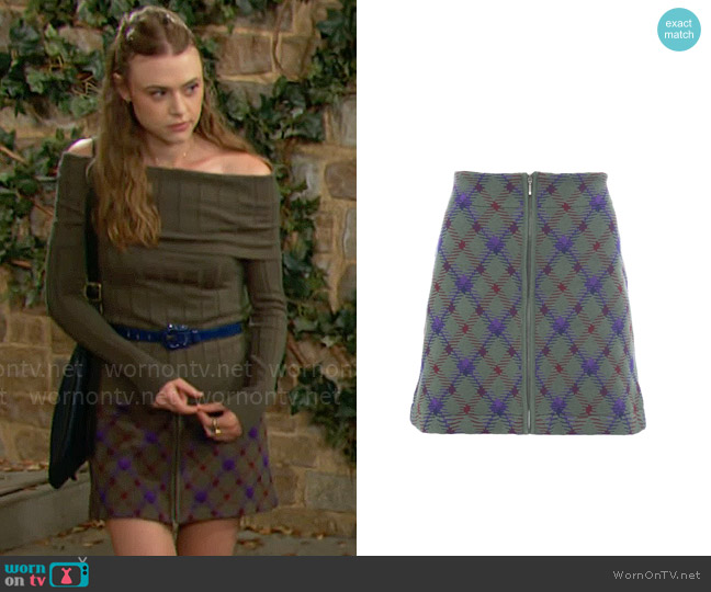 Paola Bernardi Valentina Skirt worn by Claire Grace (Hayley Erin) on The Young and the Restless