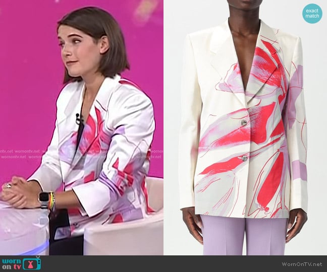 Paul Smith Tulip Print Blazer worn by Daryn Carp on Today