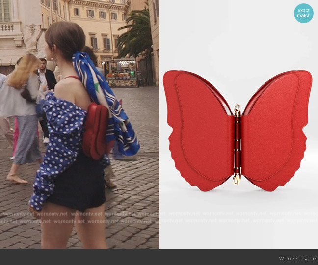 Peter and James The Butterfly Bag worn by Emily Cooper (Lily Collins) on Emily in Paris