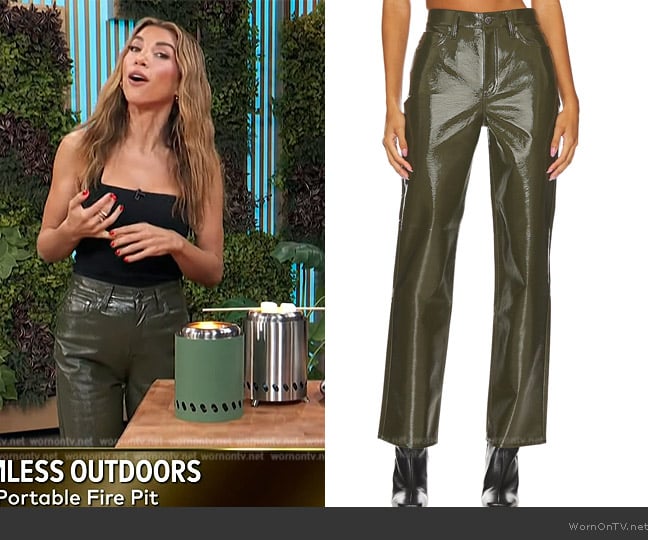 Pistola Cassie Faux Leather Pants worn by Adrianna Costa on Access Hollywood