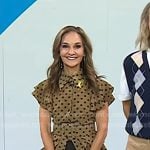 Joy's brown polka dot belted top on Today