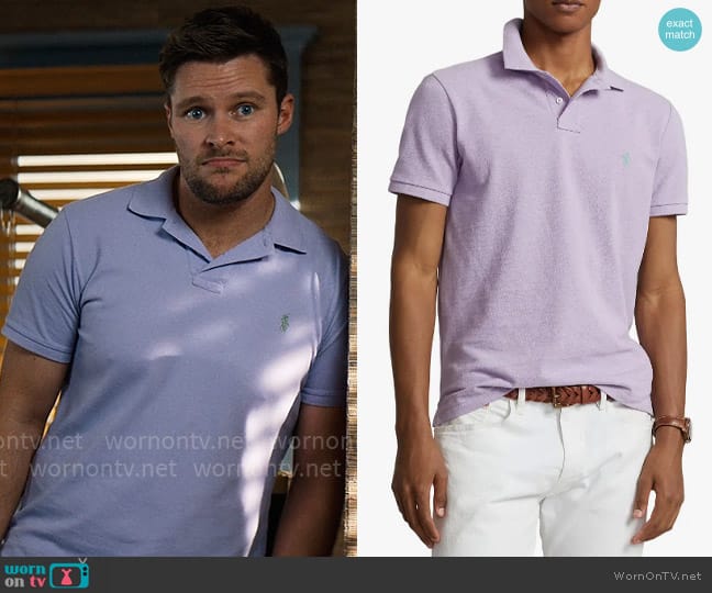 Polo Ralph Lauren Cotton Pique Polo worn by Thomas Winbury (Jack Reynor) on The Perfect Couple