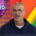 Zane Lowe’s navy hoodie on Today