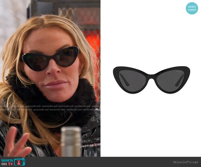 Prada Cat Eye Sunglasses worn by Heather Gay on The Real Housewives of Salt Lake City