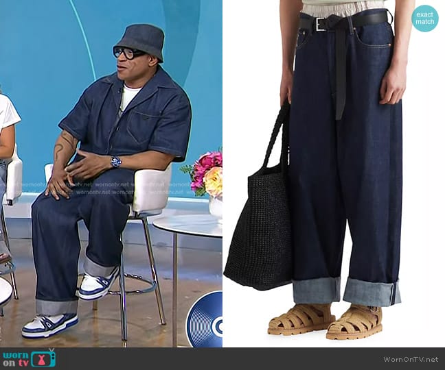 Prada Wide and Selvedge Denim Jeans worn by LL Cool J on Today