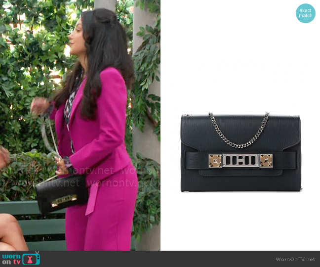 Proenza Schouler PS11 Mini Classic Bag worn by Audra Charles (Zuleyka Silver) on The Young and the Restless