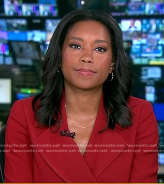 Rachel's red wrap blazer dress on Good Morning America