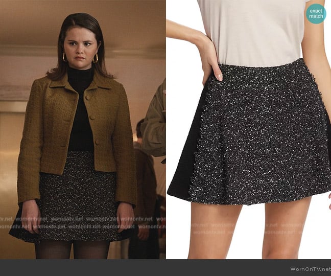  Elsie Metallic Tweed Miniskirt Rag and Bone worn by Mabel Mora (Selena Gomez) on Only Murders in the Building