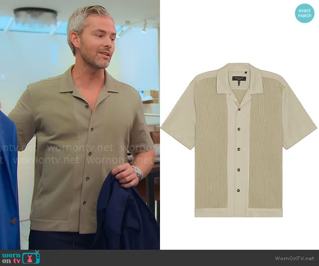 Rag and Bone Avery Mesh Shirt worn by Ryan Serhant on Owning Manhattan