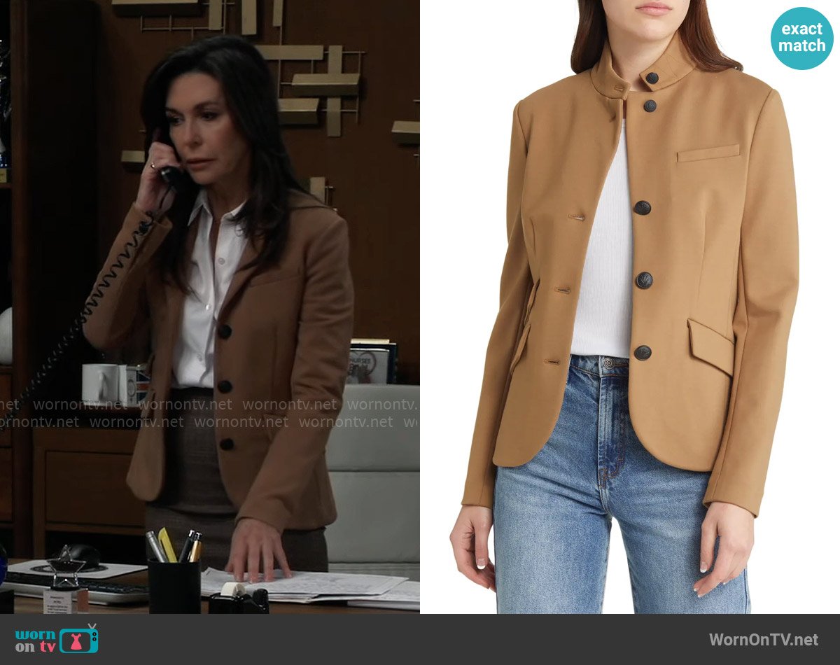 Rag and Bone Slade Jacket worn by Anna Devane (Finola Hughes) on General Hospital