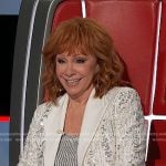 Reba’s white embellished blazer on The Voice