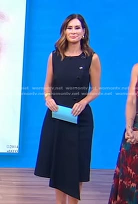 Rebecca’s navy button detail dress on Good Morning America