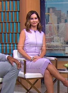 Rebecca's lilac sleeveless dress on Good Morning America