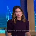 Rebecca’s purple puff sleeve sweater on Good Morning America